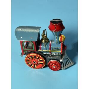 Hallmark Ornament Train Locomotive Pressed Tin Train Engine 1st in Series 1982